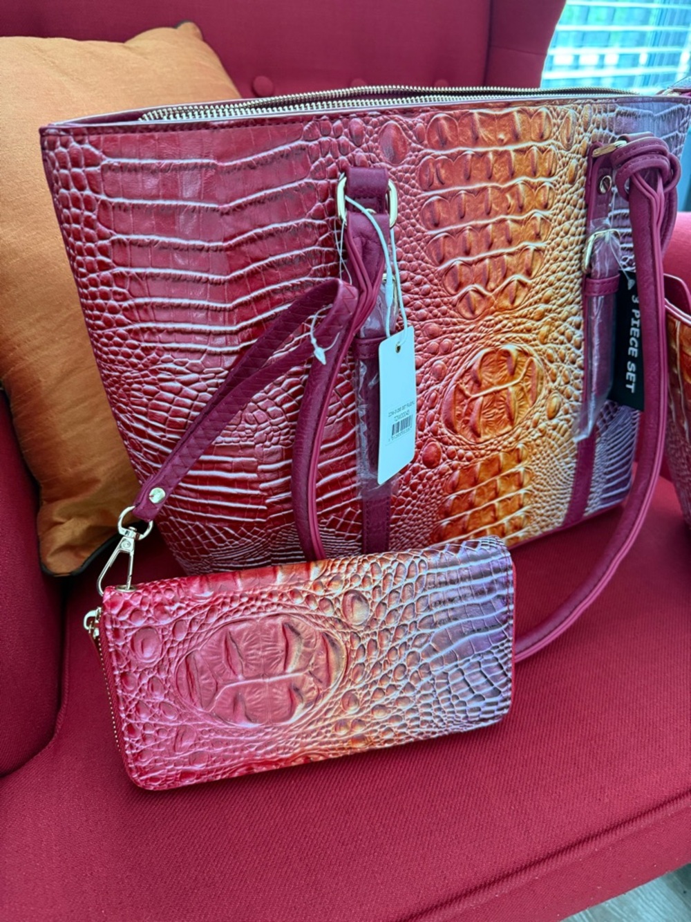 Y2K - Elegant Multicolor Tote Bag Set - red - Picture 7 of 11